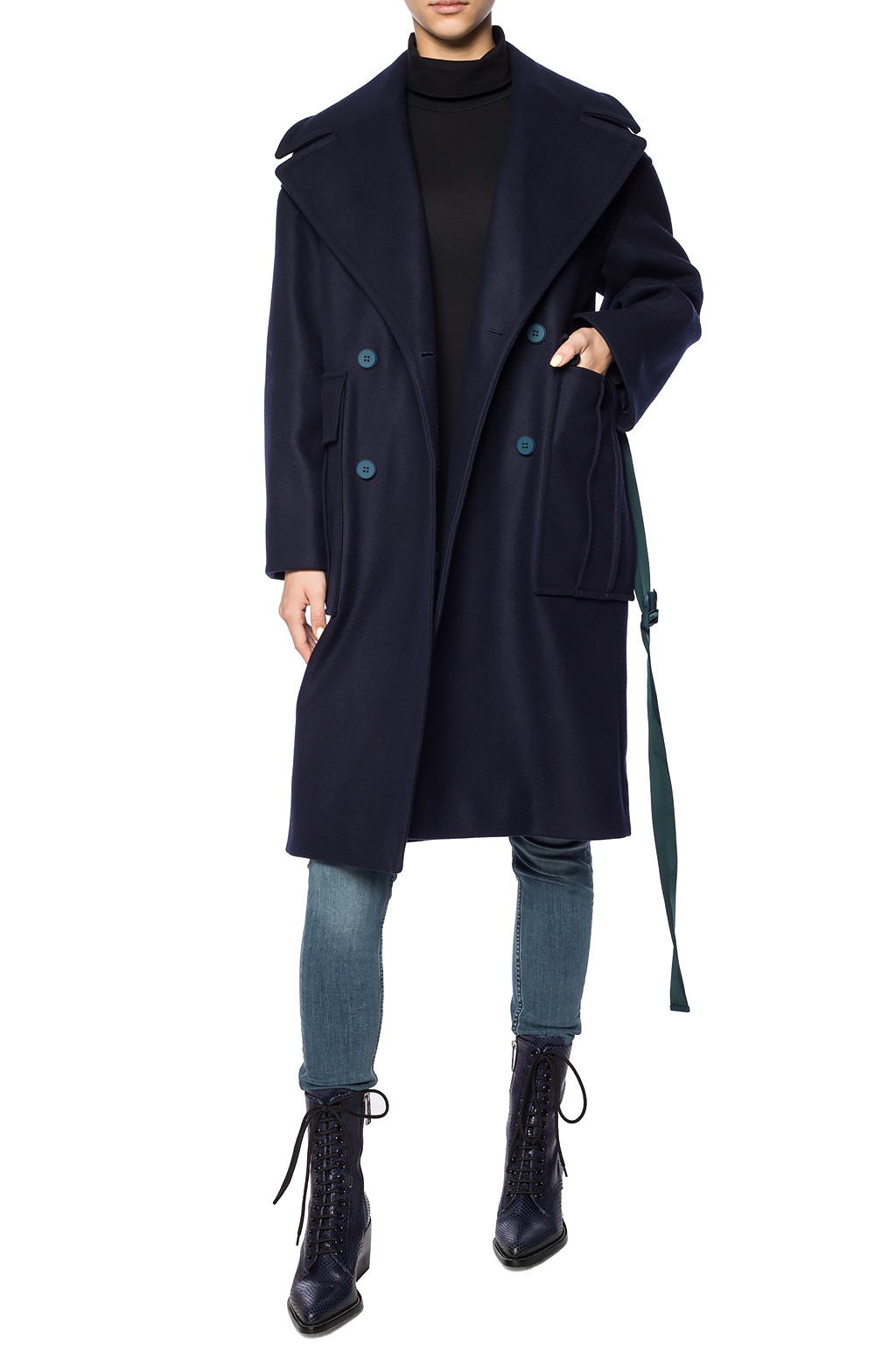 Navy blue Double-breasted coat Kenzo - Vitkac Canada